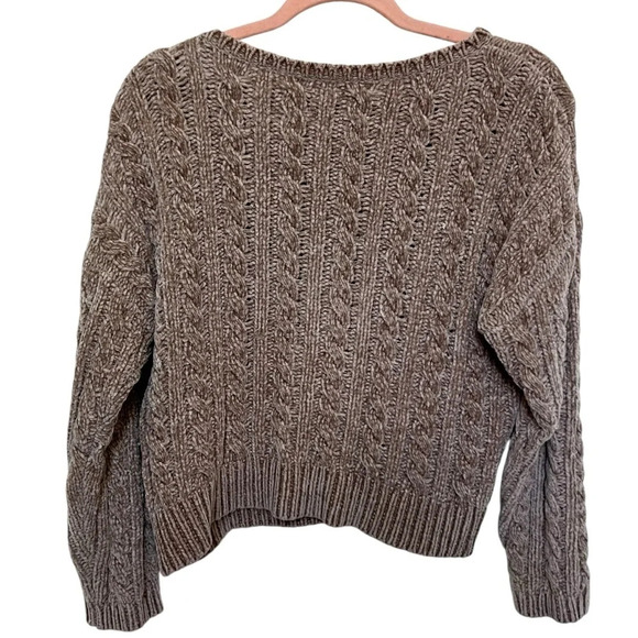Philosophy Chunky Cable Knit Sweater Tan Size Large - Picture 2 of 9
